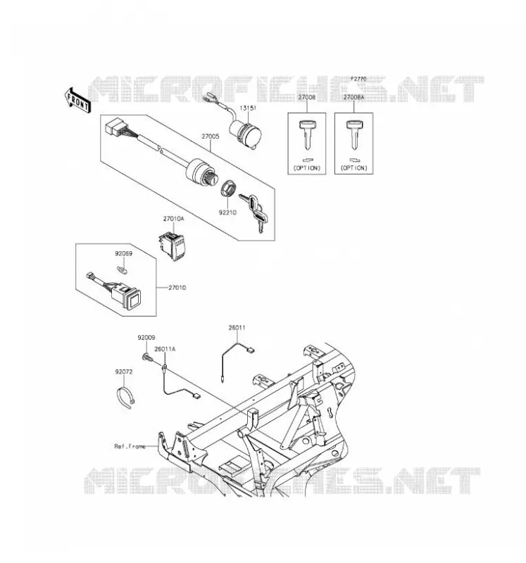 CONTACTEUR Kawasaki SSV 620 2016 MULE 4010 4X4  KAF620TGF