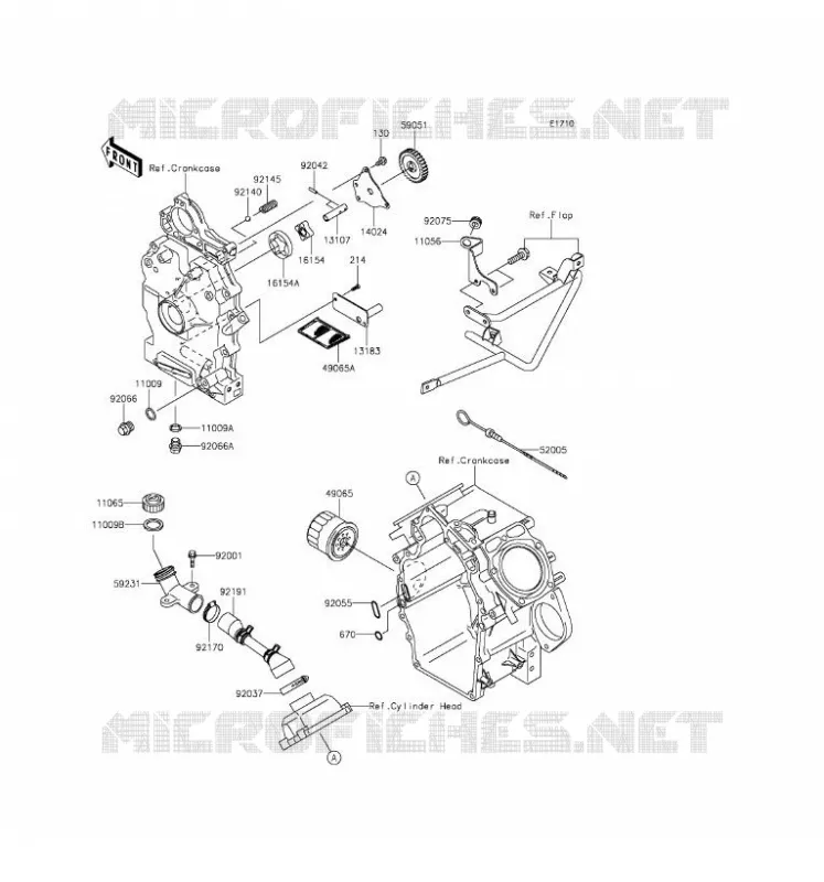 POMPE A HUILE/FILTRE &Agrave; HUILE Kawasaki SSV 620 2017 MULE 4010 4X4  KAF620THF