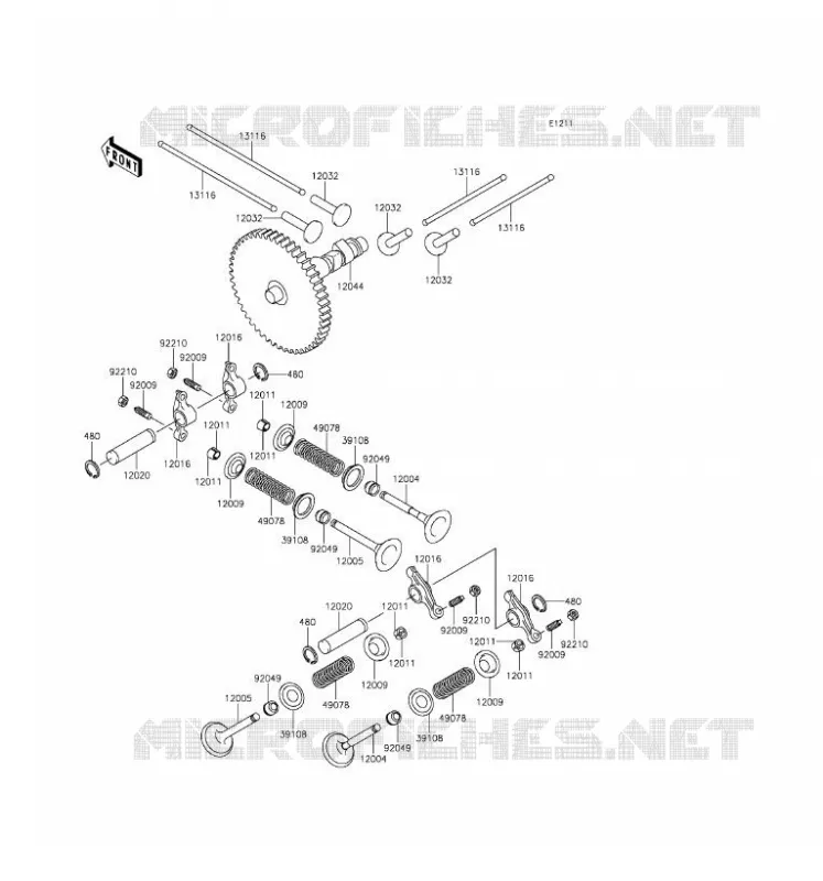 SOUPAPE/ARBRE A CAME Kawasaki SSV 620 2016 MULE 4010 TRANS 4X4  KAF620VGF