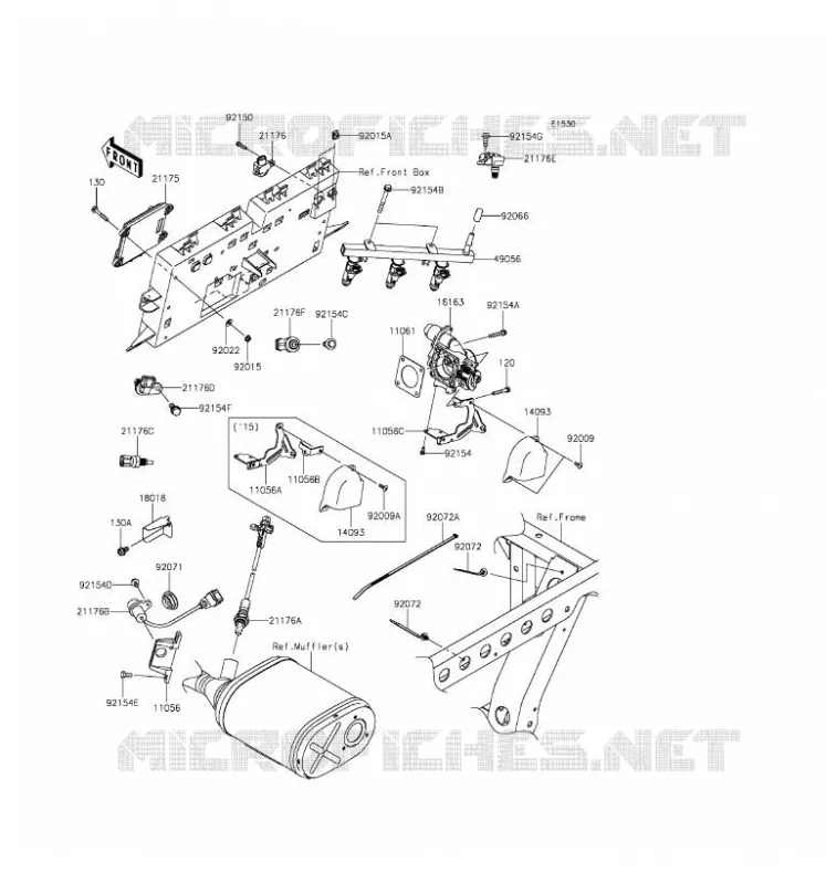 INJECTION CARBURANT Kawasaki SSV 820 2016 MULE PRO-FXT  KAF820AGF
