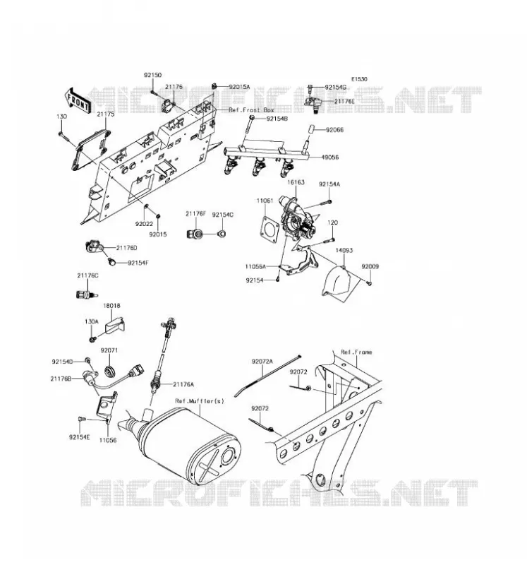 INJECTION CARBURANT Kawasaki SSV 820 2017 MULE PRO-FXT  KAF820BHF