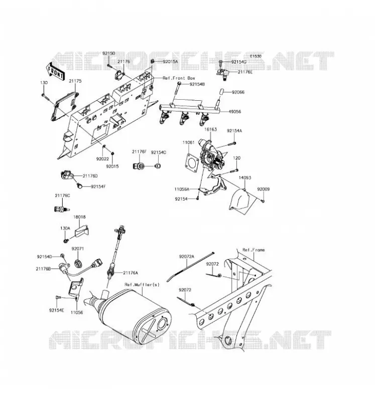 INJECTION CARBURANT Kawasaki SSV 820 2017 MULE PRO-FXT  KAF820BHF