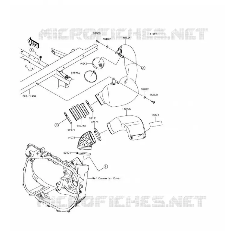 FILTRE A AIR - CONVERTISSEUR Kawasaki SSV 820 2017 MULE PRO-FX  KAF820FHF