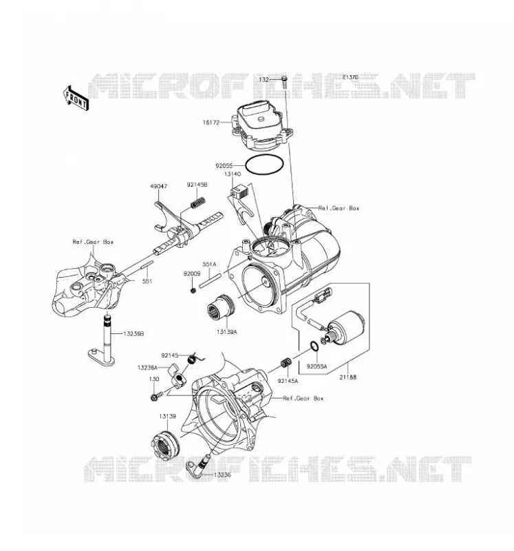 SELECTEUR Kawasaki SSV 820 2016 MULE PRO-FX  KAF820GGF