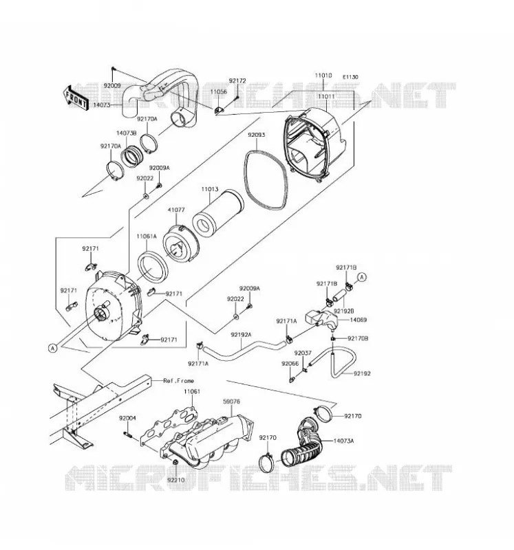 FILTRE A AIR Kawasaki SSV 820 2017 MULE PRO-FX  KAF820GHF