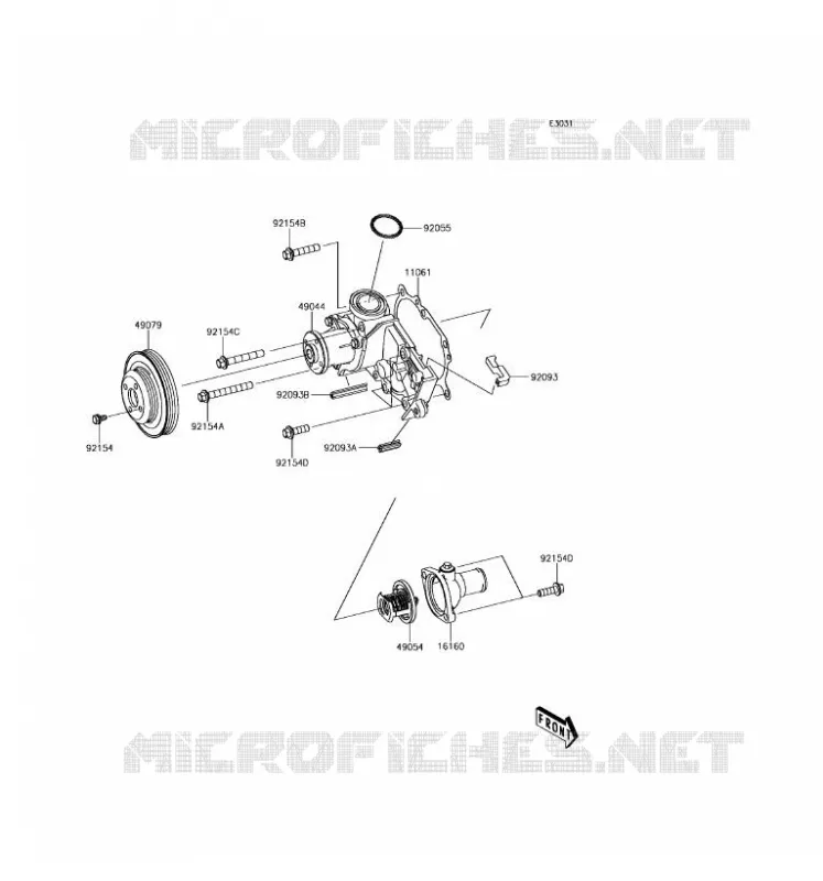 POMPE &Agrave; EAU Kawasaki SSV 820 2017 MULE PRO-FX  KAF820HHF