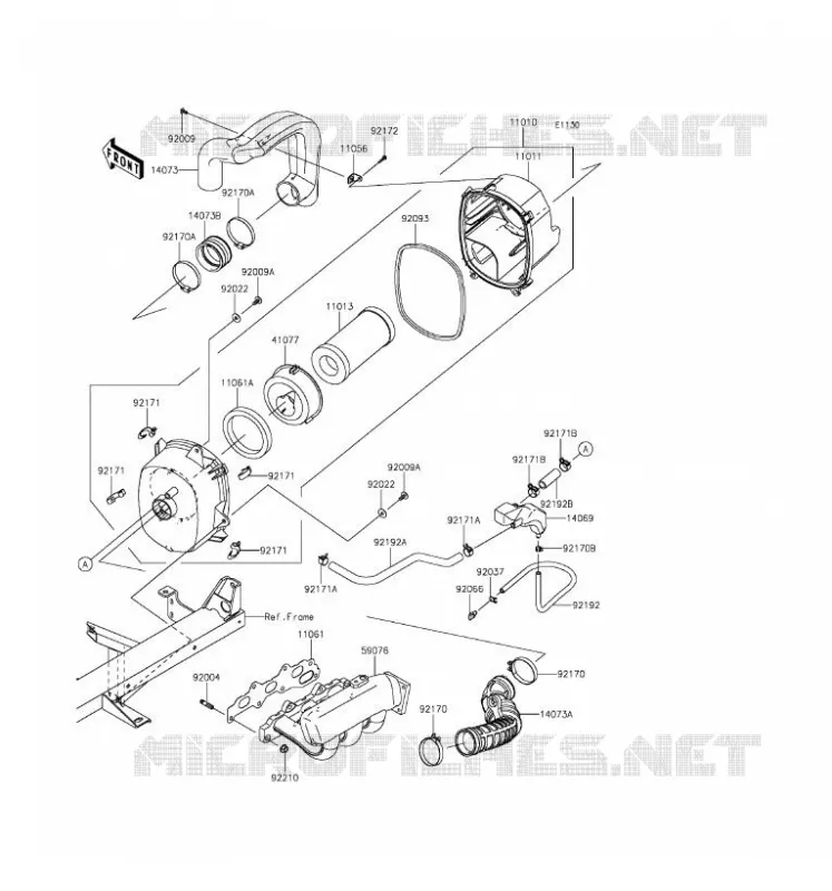 FILTRE A AIR Kawasaki SSV 820 2016 MULE PRO-FXT  KAF820JGF