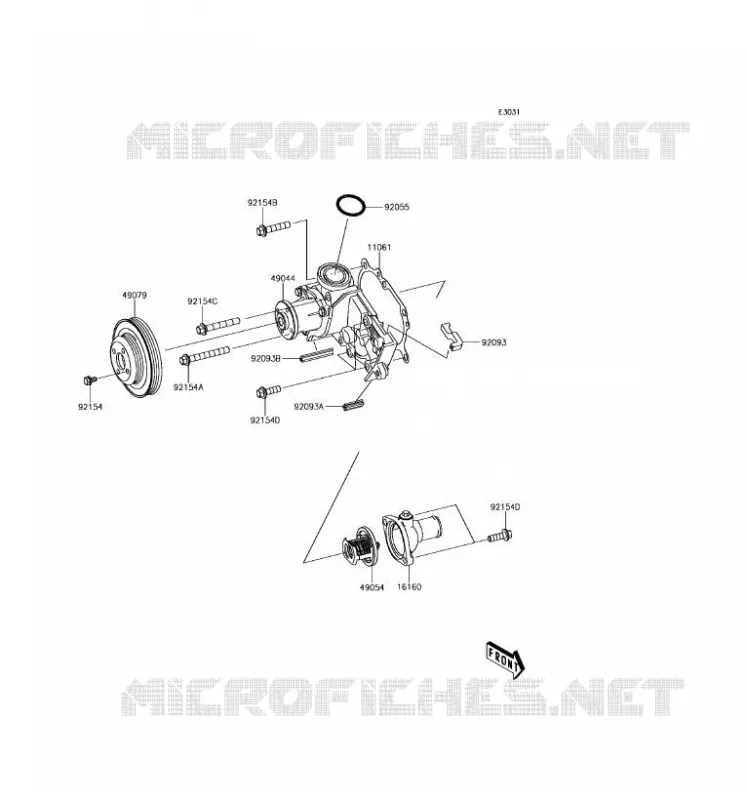 POMPE &Agrave; EAU Kawasaki SSV 820 2017 MULE PRO-FXT  KAF820JHF