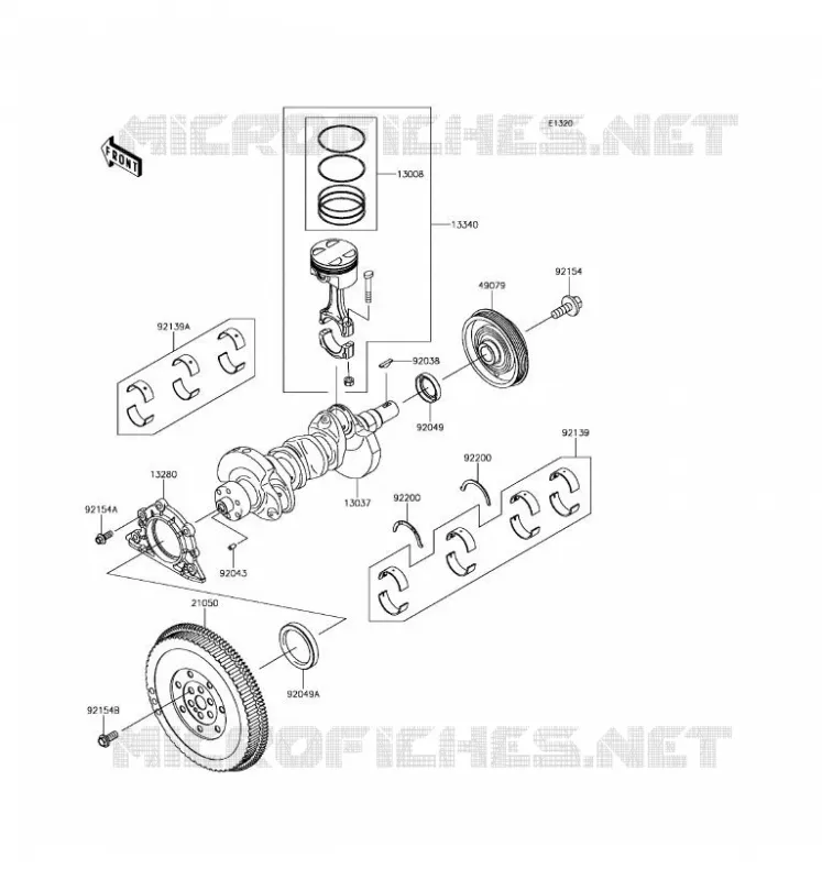 VILEBREQUIN/PISTON Kawasaki SSV 820 2017 MULE PRO-FXT  KAF820JHF