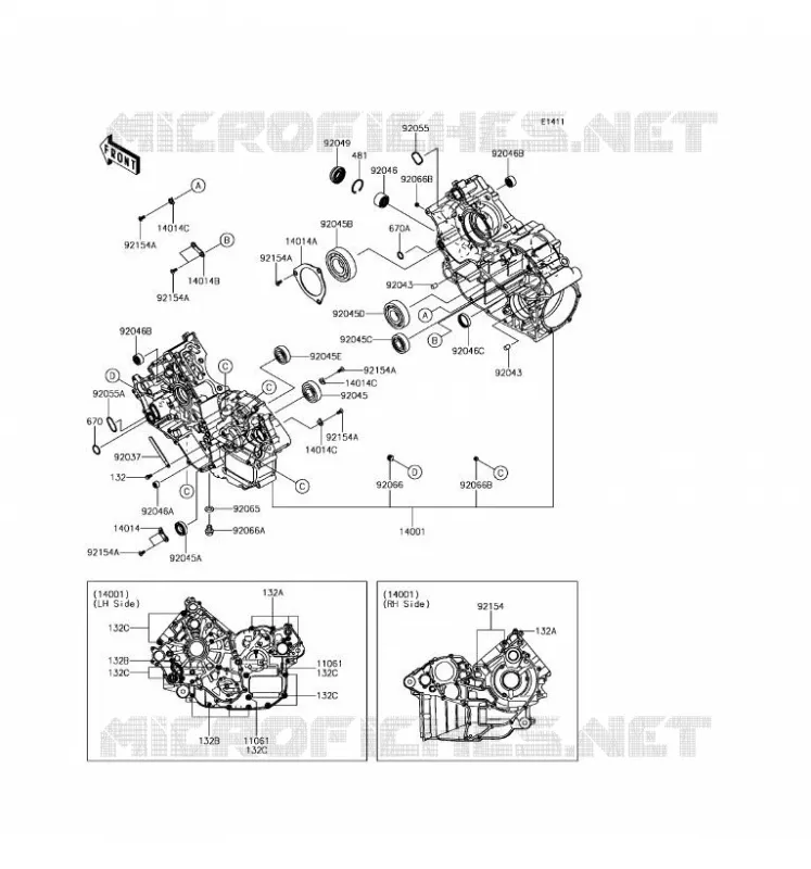 CARTER MOTEUR(S) Kawasaki SSV 800 2017 TERYX 4  KRT800FHF