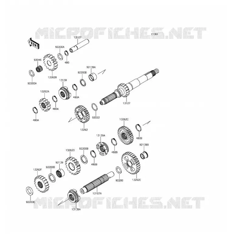 TRANSMISSION Kawasaki SSV 800 2017 TERYX 4  KRT800FHF