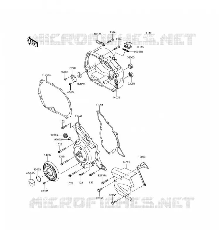 COUVERCLES MOTEUR Kawasaki TOUT-TERRAIN 110 2017 KLX110  KLX110CHF