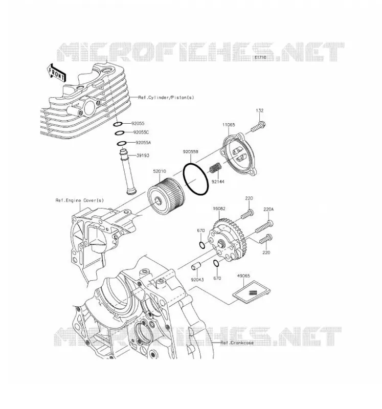 POMPE A HUILE Kawasaki TOUT-TERRAIN 140 2017 KLX140G  KLX140CHF