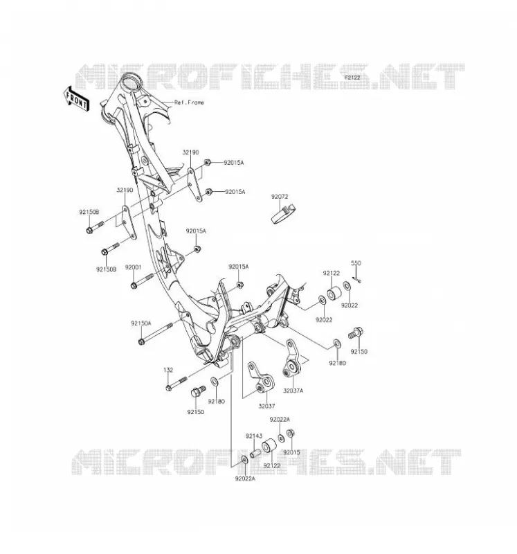 SUPPORT MOTEUR Kawasaki TOUT-TERRAIN 100 2016 KX100  KX100FGF
