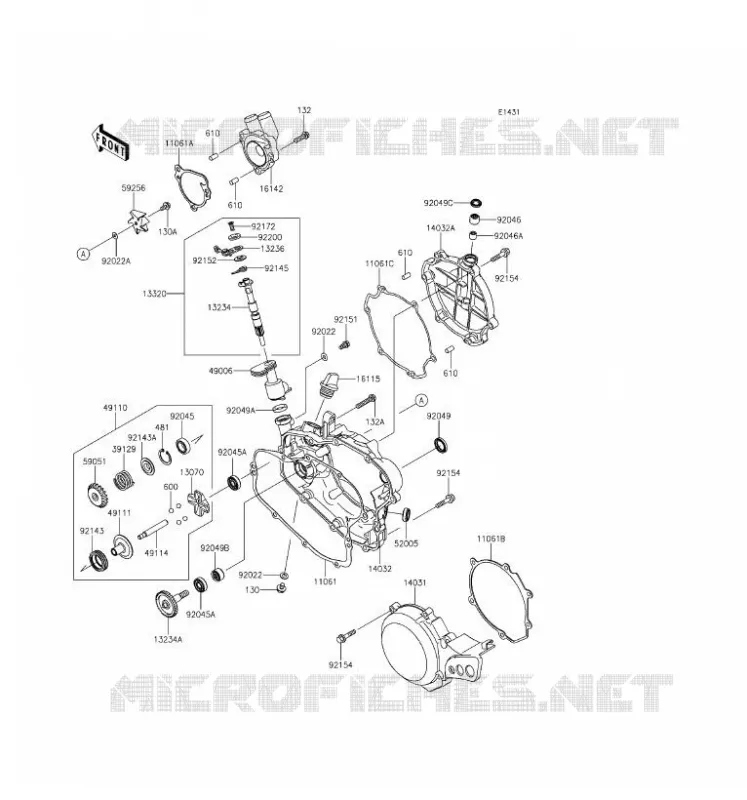 COUVERCLES MOTEUR Kawasaki TOUT-TERRAIN 100 2017 KX100  KX100FHF