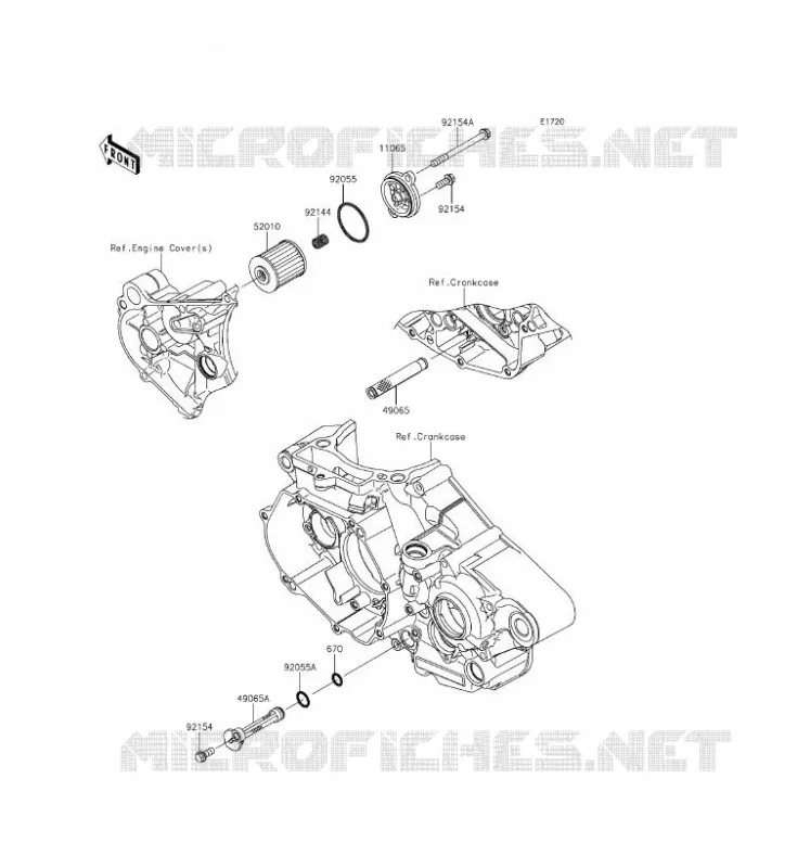 FILTRE &Agrave; HUILE Kawasaki TOUT-TERRAIN 450 2017 KX450F  KX450HHF