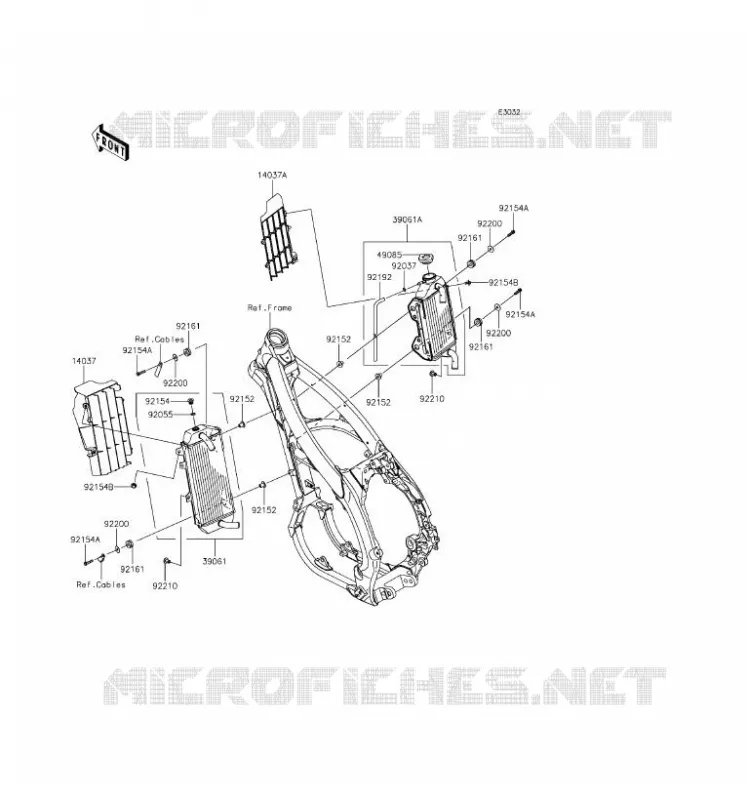 RADIATEUR Kawasaki TOUT-TERRAIN 450 2017 KX450F  KX450HHF