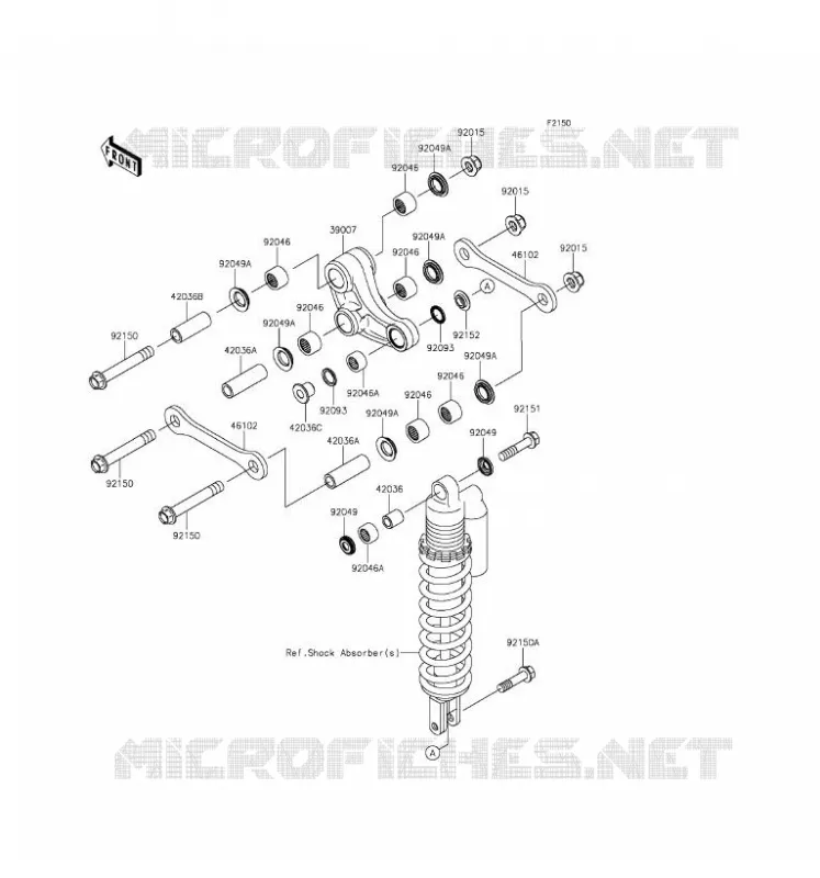 SUSPENSION ARRI&Egrave;RE Kawasaki TOUT-TERRAIN 85 2017 KX85  KX85CHF