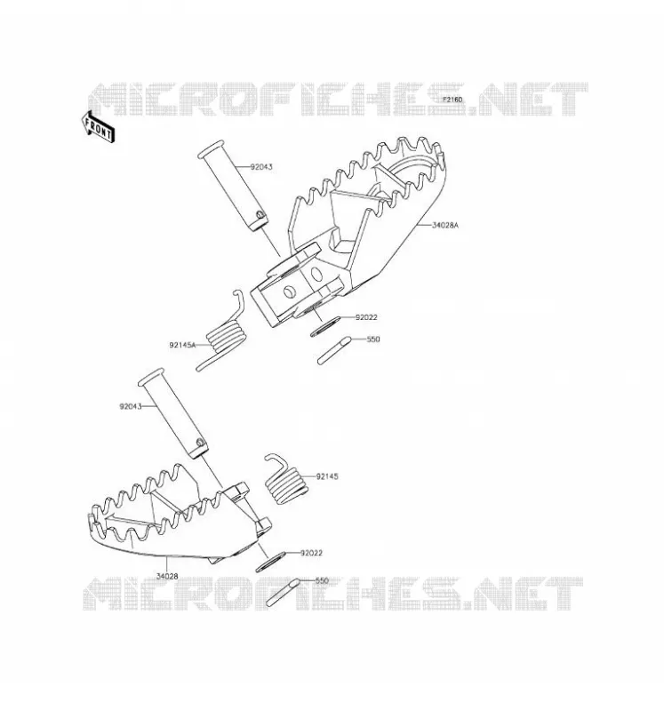 REPOSE PIED Kawasaki TOUT-TERRAIN 85 2017 KX85 II  KX85DHF