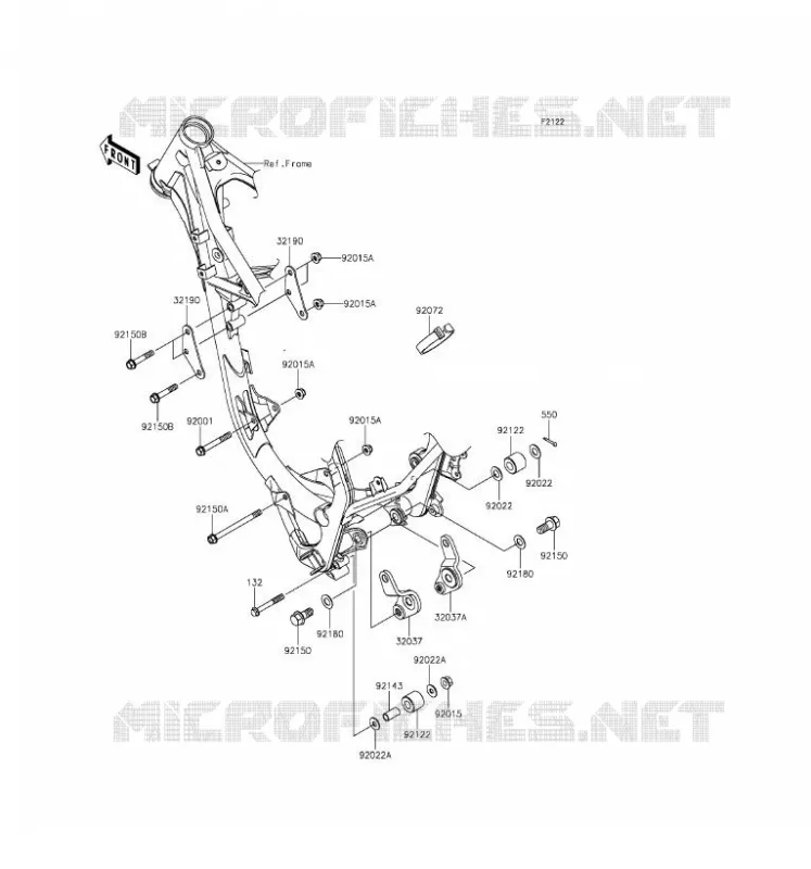 SUPPORT MOTEUR Kawasaki TOUT-TERRAIN 85 2017 KX85 II  KX85DHF