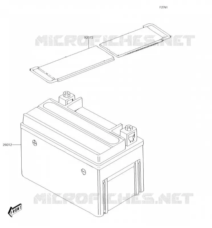 BATTERIE Kawasaki QUAD 90 2017 KFX90  KSF90AHS