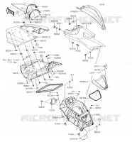 PIECE COQUE MILIEU pour Kawasaki JET SKI ULTRA 310LX 2018