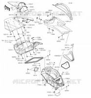 PIECE COQUE MILIEU pour Kawasaki JET SKI ULTRA LX 2018