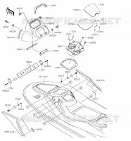 PIECE COQUE MILIEU pour Kawasaki JET SKI STX-15F 2018