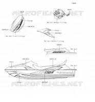 STICKER pour Kawasaki JET SKI STX-15F 2018