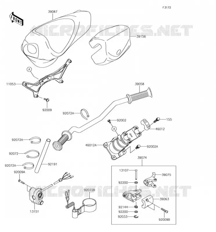 GUIDON Kawasaki JET SKI 1500 2018 JET SKI STX-15F  JT1500AJF