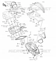 PIECE COQUE MILIEU pour Kawasaki JET SKI ULTRA 310X SE 2018