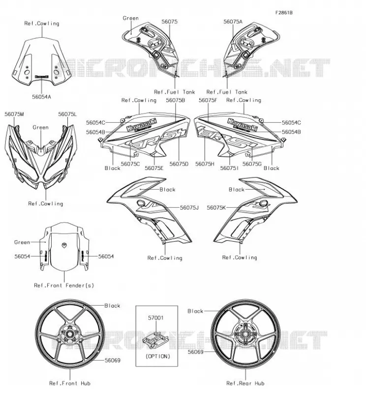 Decals(Green)(FHFA) Kawasaki MOTOS 650 2018 VERSYS 650  KLE650FJFA