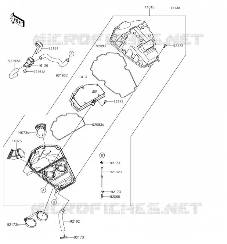 FILTRE A AIR Kawasaki MOTOS 650 2018 VERSYS 650  KLE650FJFA