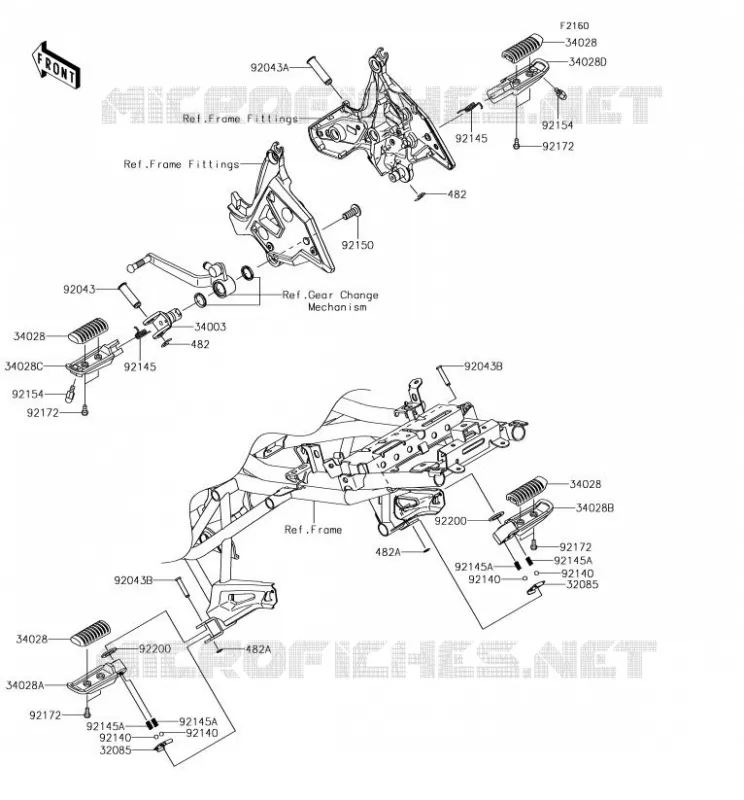 REPOSE PIED Kawasaki MOTOS 650 2018 VERSYS 650  KLE650FJFA