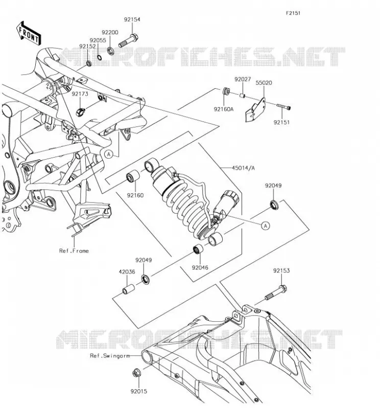 SUSPENSION/AMORTISSEUR Kawasaki MOTOS 650 2018 VERSYS 650  KLE650FJFA