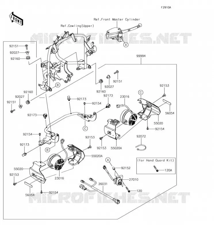 ACCESSOIRE(PHARE ADDITIONEL) Kawasaki MOTOS 1000 2018 VERSYS 1000  KLZ1000BJF