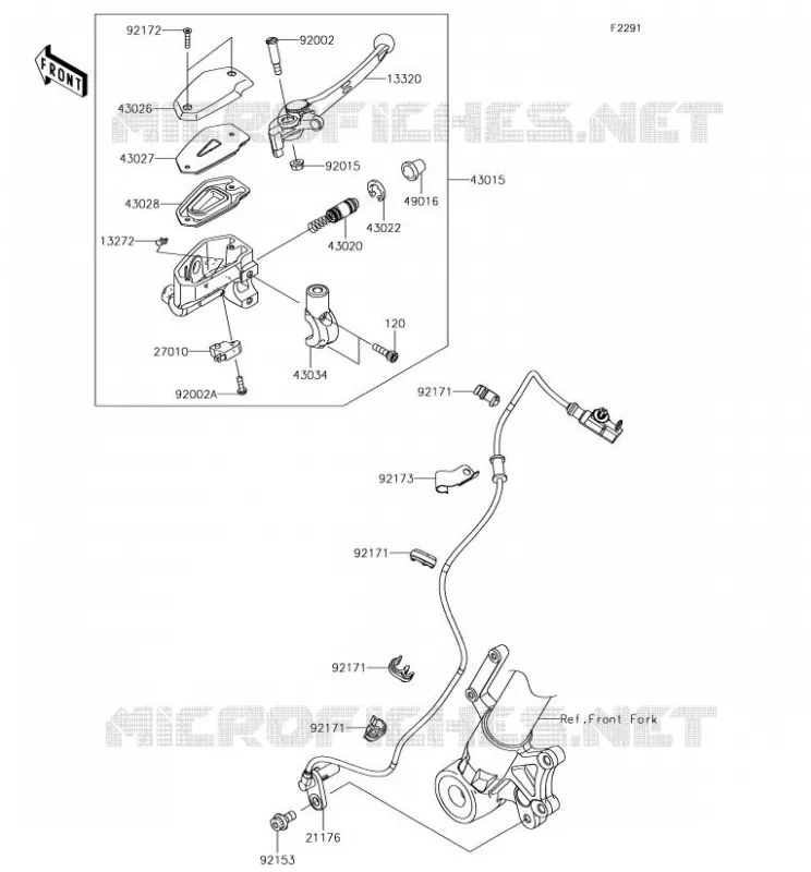 MAITRE CYLINDRE AV Kawasaki MOTOS 1000 2018 VERSYS 1000  KLZ1000BJF