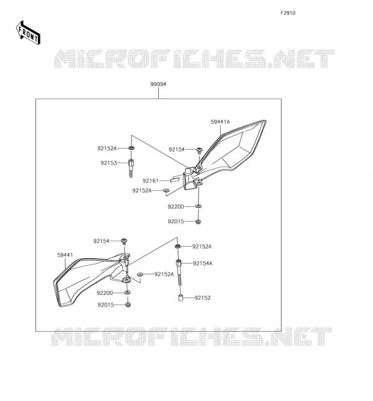 Accessory(Hand Guard) Kawasaki MOTOS 300 2018 VERSYS-X 300  KLE300CJF