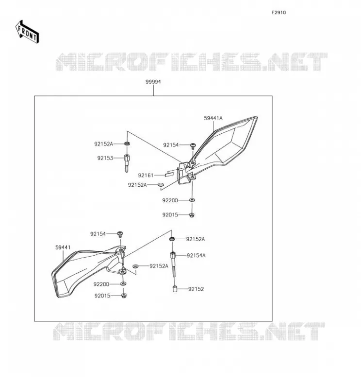 Accessory(Hand Guard) Kawasaki MOTOS 300 2018 VERSYS-X 300  KLE300CJF