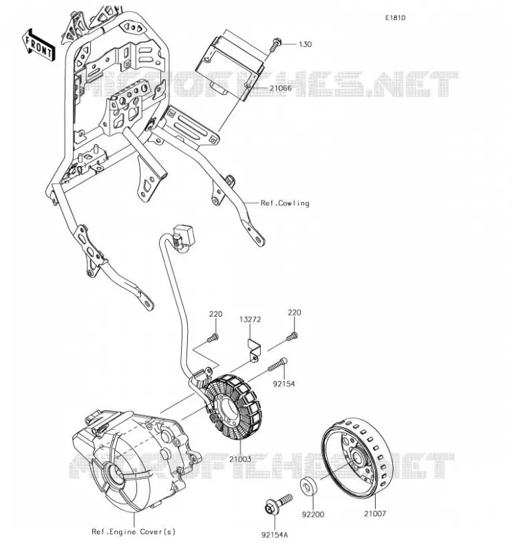 G&Eacute;N&Eacute;RATEUR Kawasaki MOTOS 300 2018 VERSYS-X 300  KLE300CJF