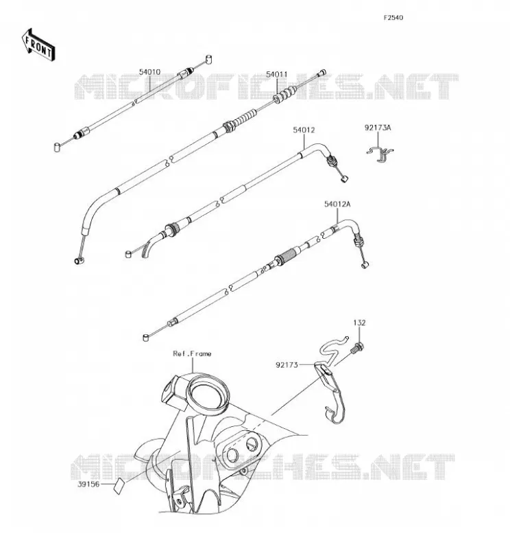 CABLES Kawasaki MOTOS 250 2017 Z250SL  BR250FHF
