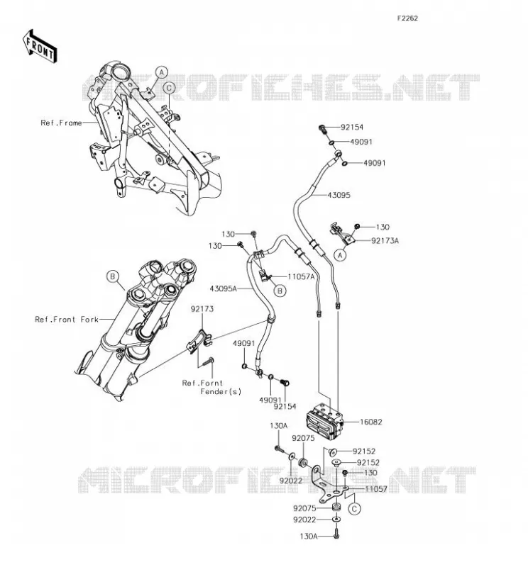 DURITE DE FREIN Kawasaki MOTOS 300 2017 VERSYS-X 300  KLE300CHF