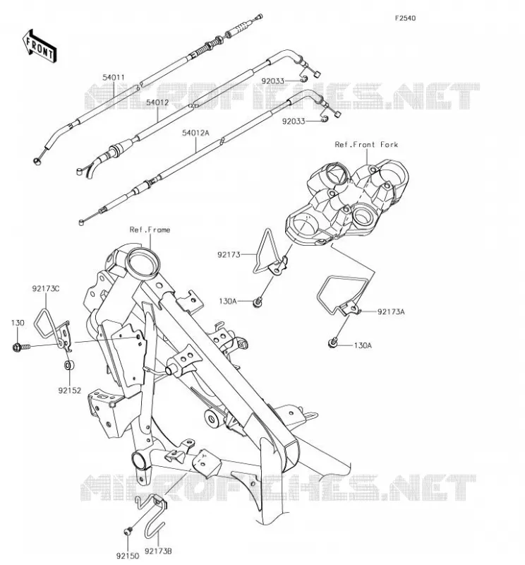 CABLES Kawasaki MOTOS 300 2017 VERSYS-X 300  KLE300CHF