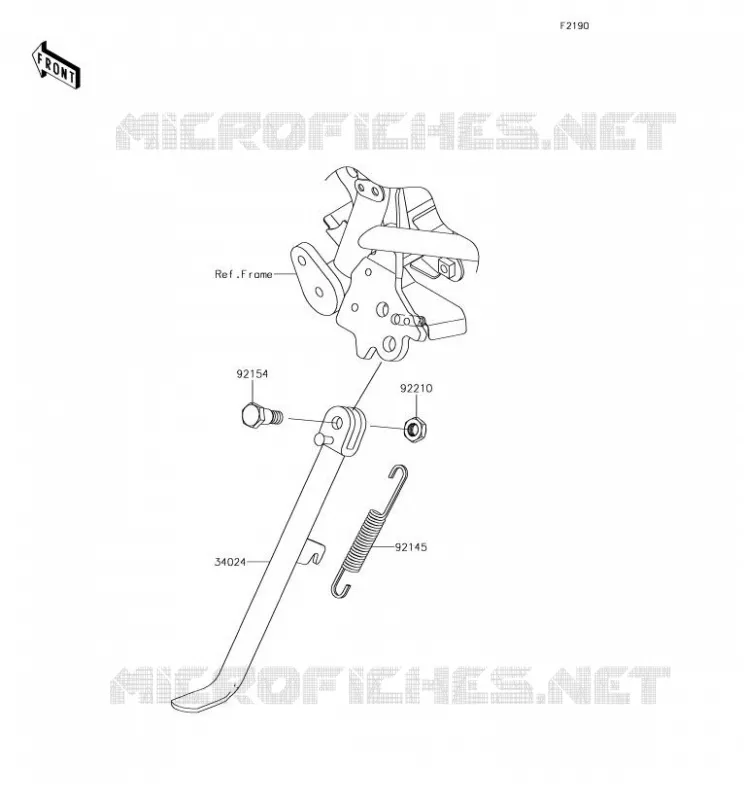 BEQUILLES Kawasaki MOTOS 125 2018 Z125 PRO  BR125JJS