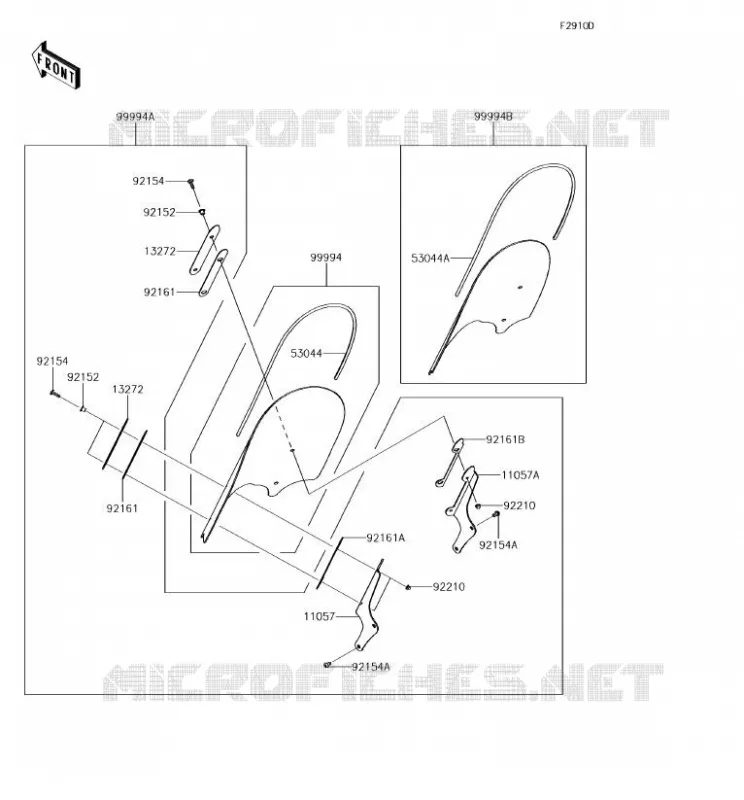 ACCESSOIRE(PARE-BRISE) Kawasaki MOTOS 650 2018 VULCAN S CAFE  EN650EJF