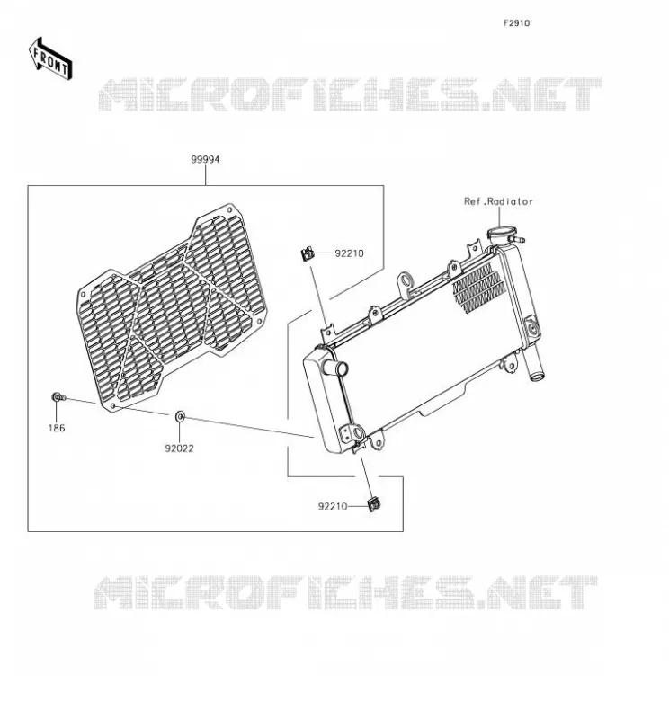 Accessory(Radiator Screen) Kawasaki MOTOS 650 2017 NINJA 650  EX650JHF