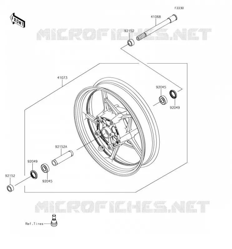 ROUE AVANT Kawasaki MOTOS 650 2017 NINJA 650  EX650JHF