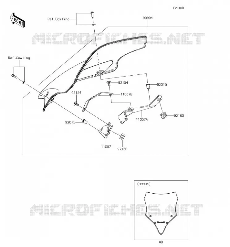 ACCESSOIRE(PARE-BRISE) Kawasaki MOTOS 650 2017 NINJA 650  EX650JHF
