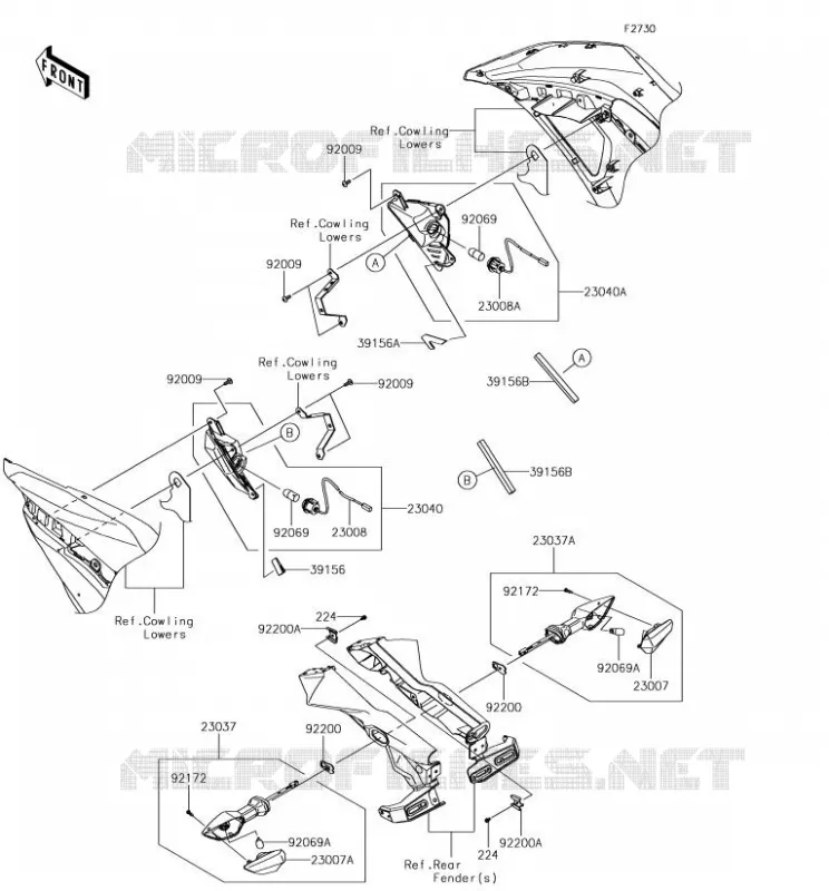 CLIGNOTANTS Kawasaki MOTOS 650 2018 NINJA 650  EX650JJF