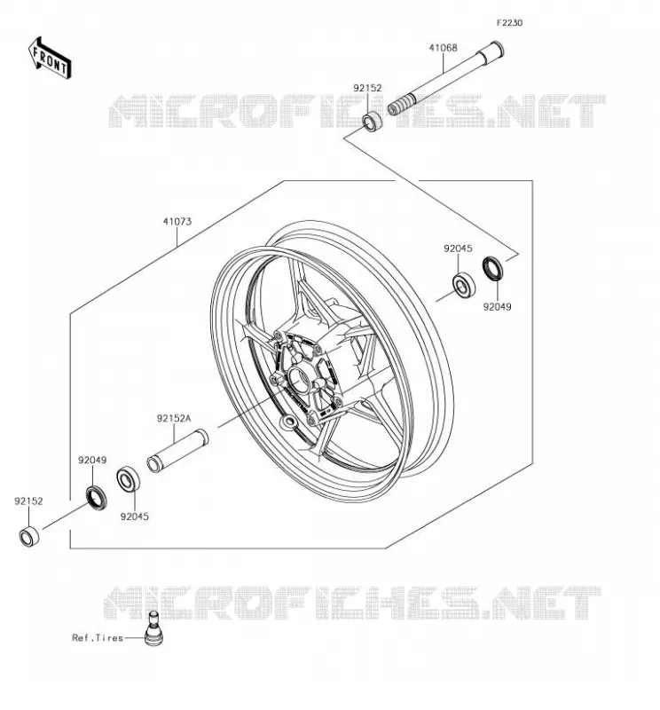 ROUE AVANT Kawasaki MOTOS 650 2018 NINJA 650  EX650JJF